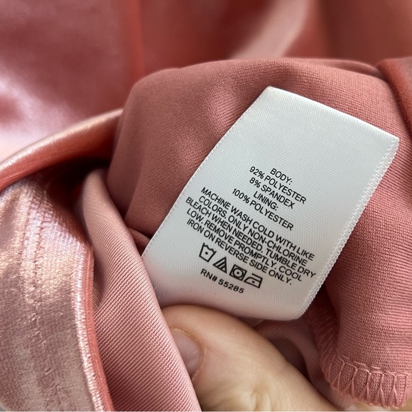 Express Pink Velvet Ruched Blouse - Picture 8 of 8